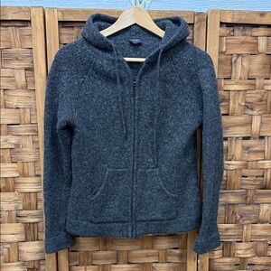 twik Charcoal Gray Zip Hoodie Sweater
